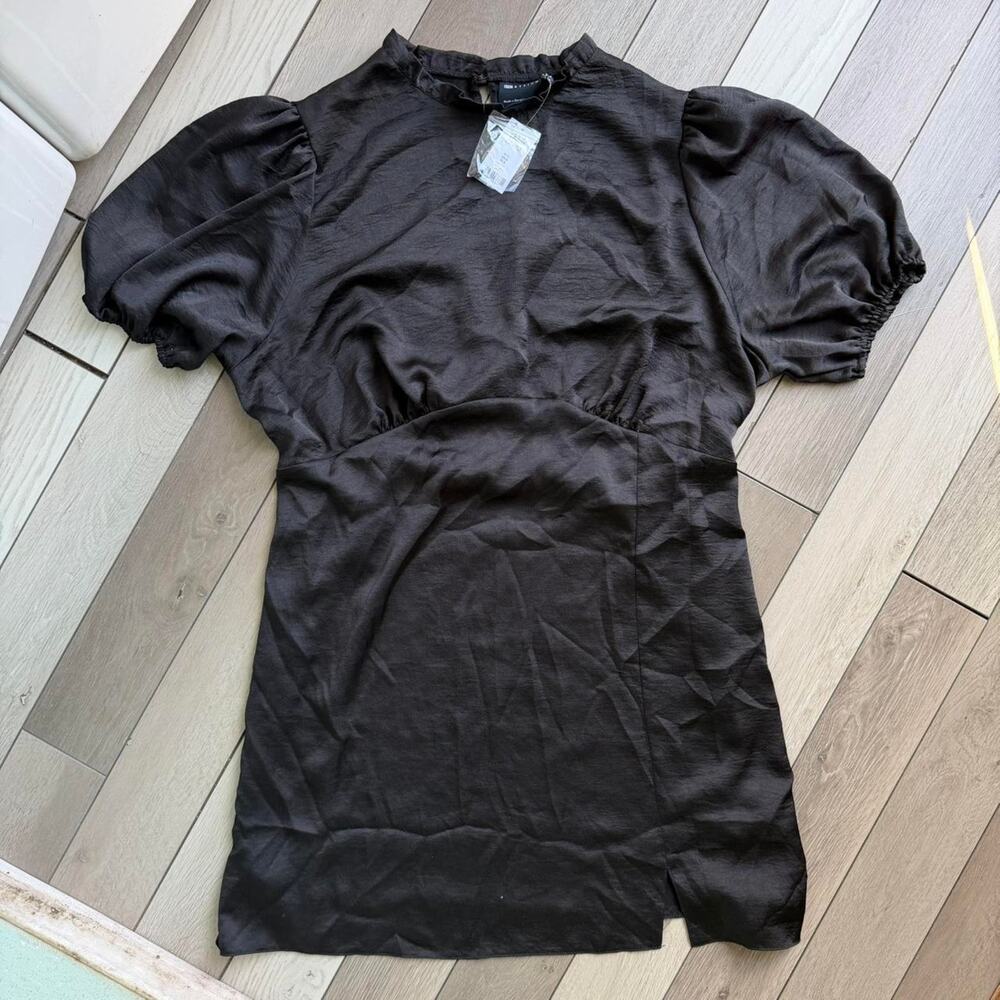 Asos design black puff sleeve